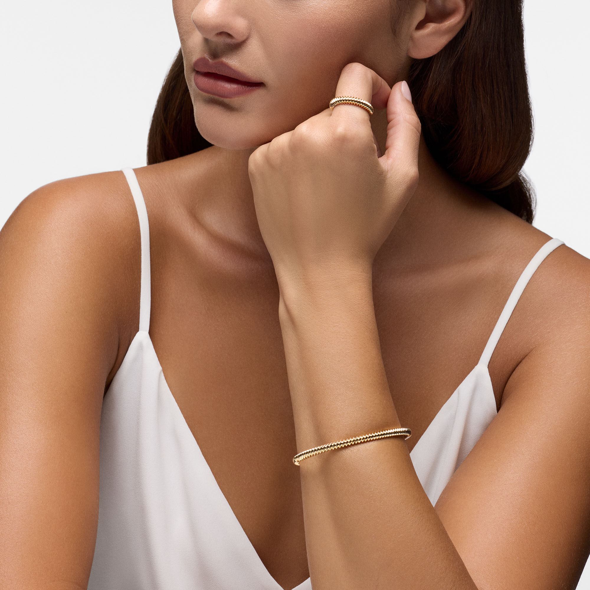 Yellow Gold Spiral Bangle, Large | Birks Essentials
